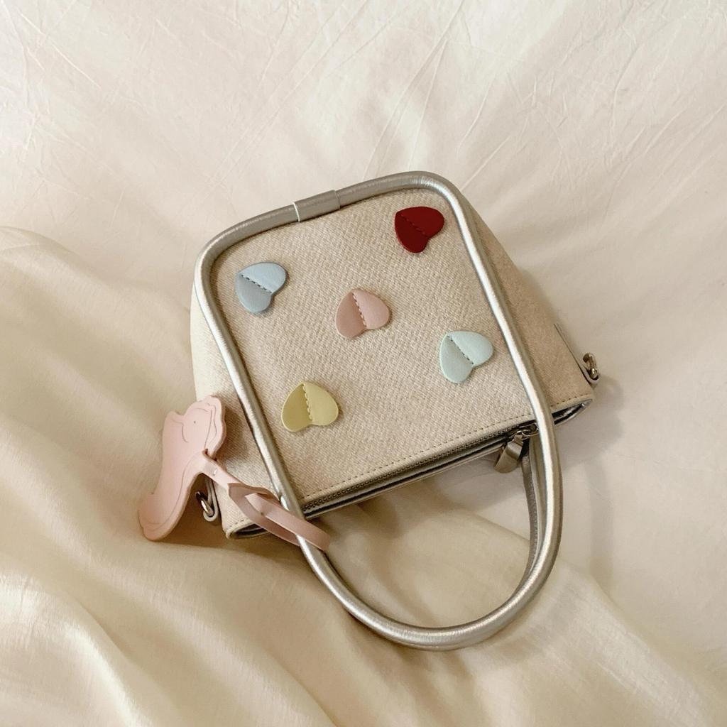 Korean Version Ins Trendy Versatile Portable Bucket Bag Women's Summer New Simple Shoulder Bag Commuter Messenger Bag