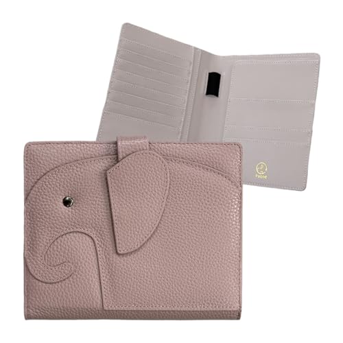 

Gisele Genuine Leather Multi-Purpose Passbook Case, Passport Holder, Maternity and Child Health Handbook, Passbook Holder, Medicine Book Holder, Pen H