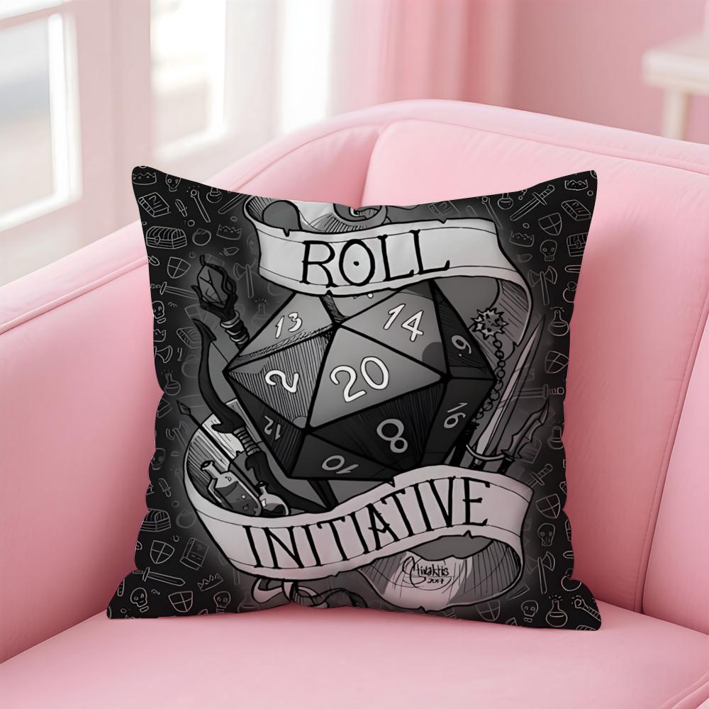 D-Dungeons & Dragons Game Cushion Cover Home & Car Multi-Scene Pillow Cover - Reversible, Soft & Durable for Daily Use