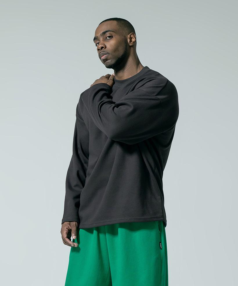 Ropix Double Cotton Semi-Oversized Long Sleeve (Charcoal) M