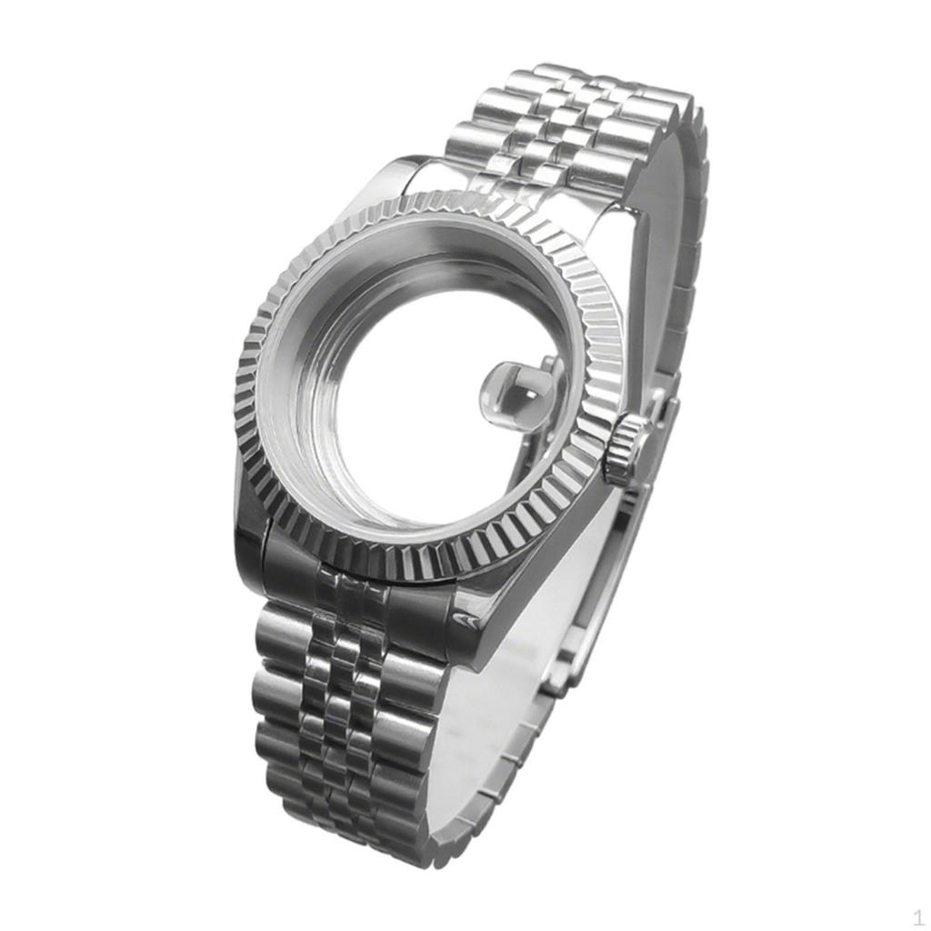 Watch Case Shell Band Versatile Direct Replaces for NH35 NH36 Movement 36MM No Clear Magnifier