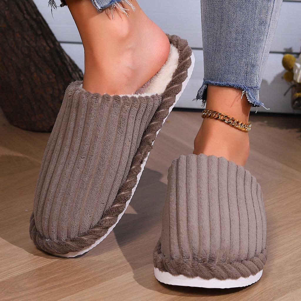 Women's Round Headed Warm Indoor Slippers