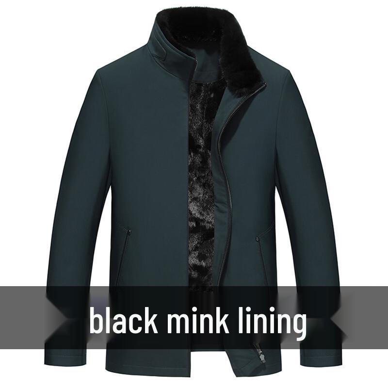 

KAISER Men s Winter Mink Fur Lined Business Casual Jacket XL