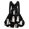 Kvinners uformelle mote Halloween trykt V-hals vintage kjole