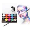 Face Paint Kit Professional Water Based Body Paint 15 Colors Washable Non-Toxic Paints 2