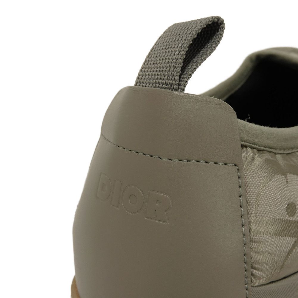 Used 10656 Snow Slippers 3SA089ZHN_H161 7897 43 All-Over Logo Calfskin Rubber 11" Oblique Quilted Nylon Beige Men's