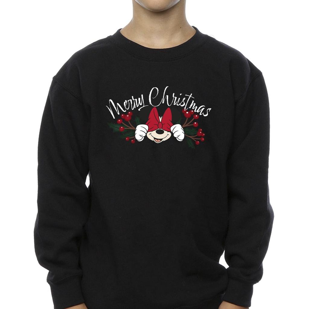 Disney Boys Minnie Mouse Christmas Holly Sweatshirt