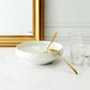 Slaterka Schüssel 25cm Porzellan Perlmutt Gold Weiß