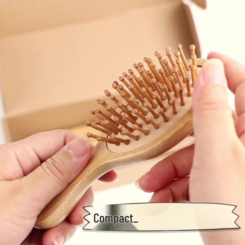 JINGRUIXIANG Bamboo Air Cushion Hairbrush & Comb Set
