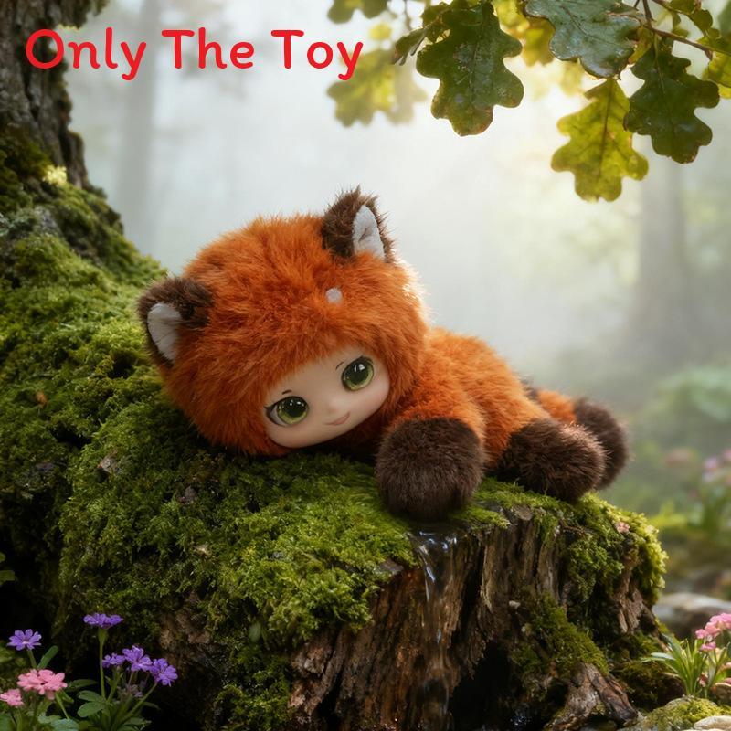Plush Family Cat Face Toy With Short Faux Fur For Office Desk Decor