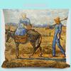 Luxurious Vincent Van Gogh Oil Painting Cotton Linen Pillow Case Sofa Cushion Cover