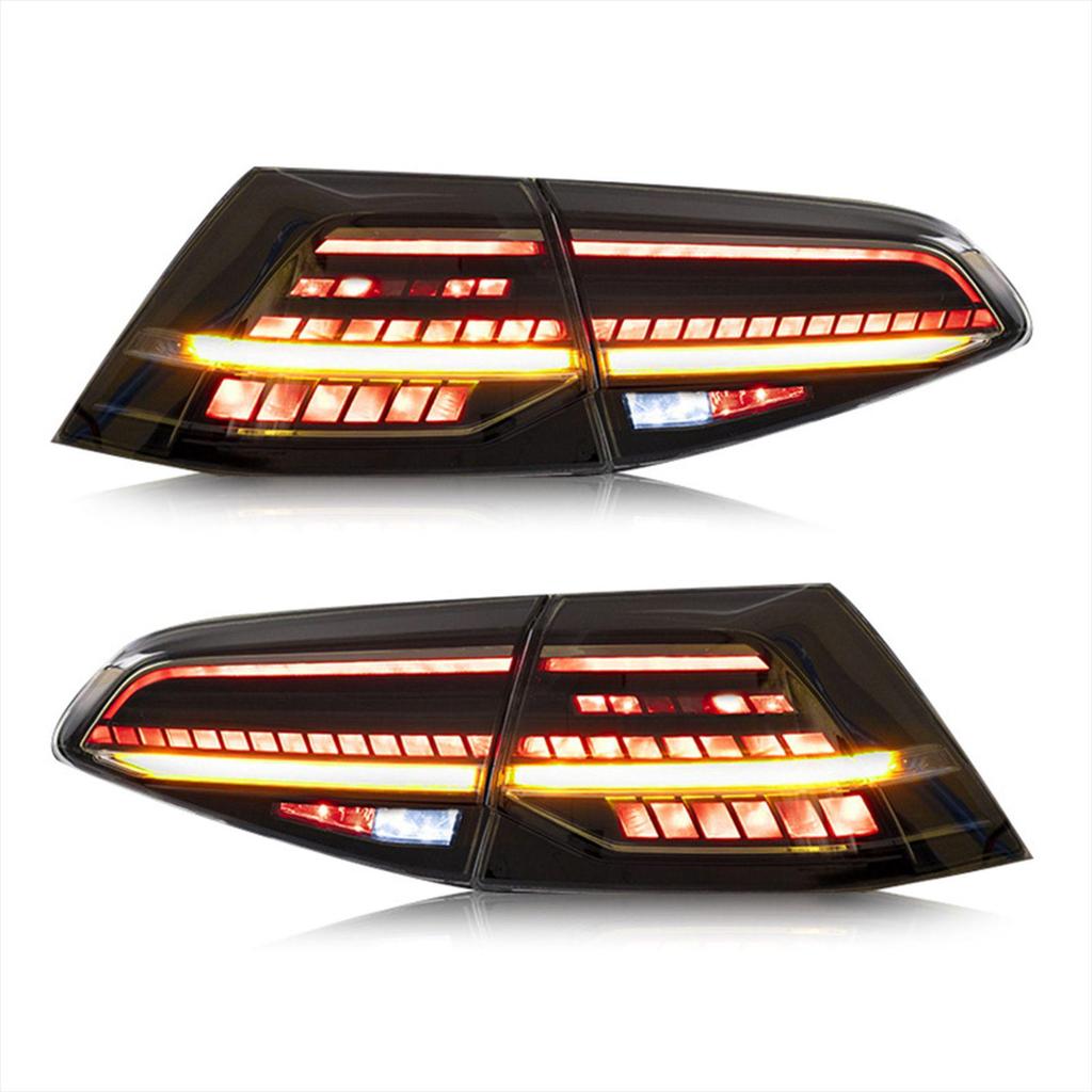 Volkswagen Golf 7 LED Taillight Assembly: 7.5 Modified with Flowing Turn Signal and Reverse Brake Lights