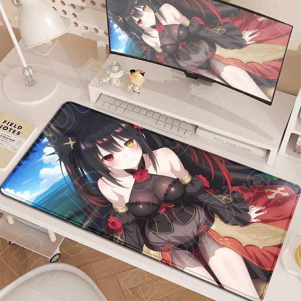 XXL Anime Dívky Tokisaki Kurumi Podložka pod myš Nová Hot Date A Live Hra Podložky pro notebooky a stolní počítače Velká Gumová Podložka na klávesnici s uzamčeným okrajem