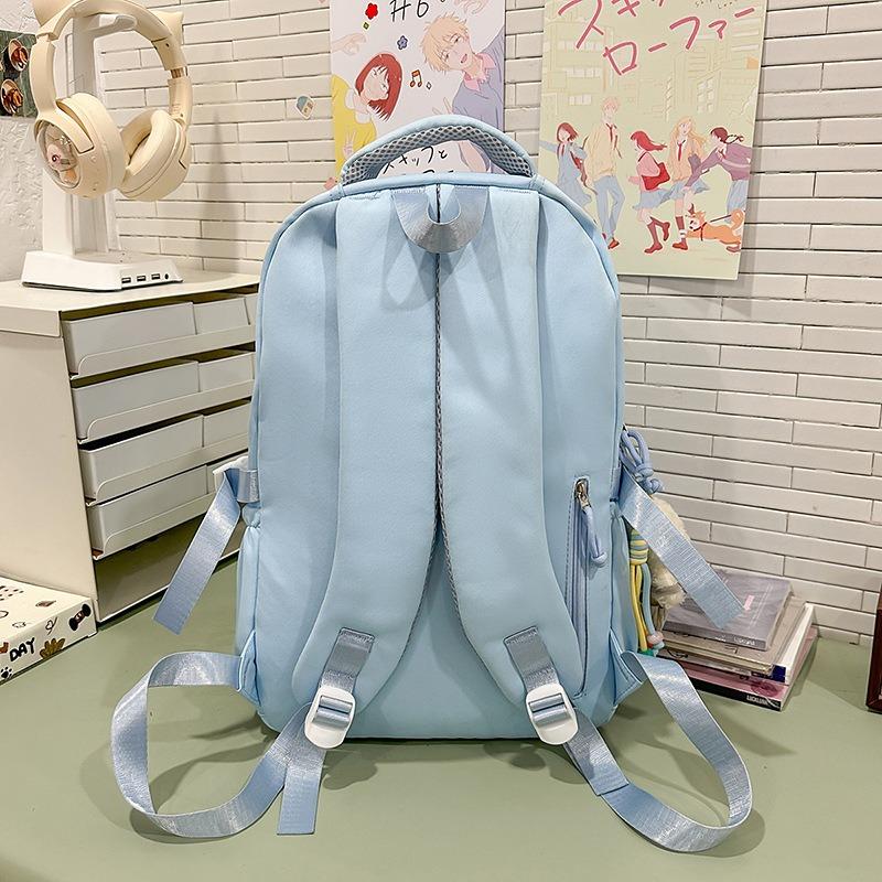 New high-value, fresh and sweet candy-colored backpack, lightweight and large-capacity backpack for junior high school students