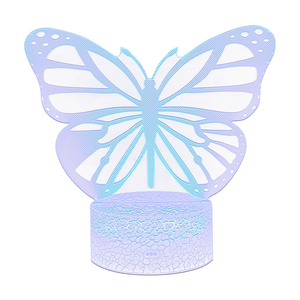 Butterfly LED Night Light Colorful 16 Colors Remote Control 3D Desk Lamp Gift