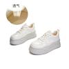 Foam Sole Leather Little White Shoes Women's 2025 Spring New Platform Sports Board Shoes Women's Casual Single Shoes Versatile Women's Shoes