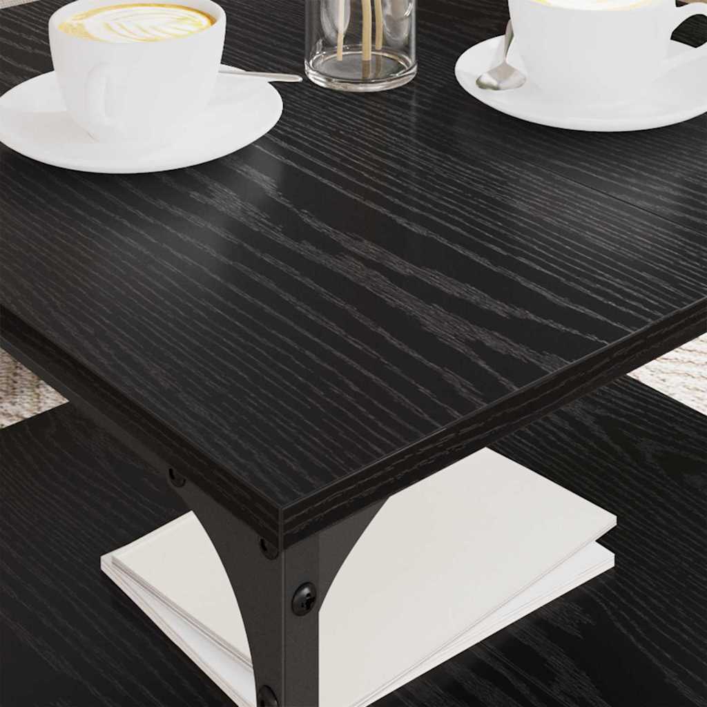 Coffee Table Black Oak Look 55 X 55 X 40 Cm Wood Based Panel