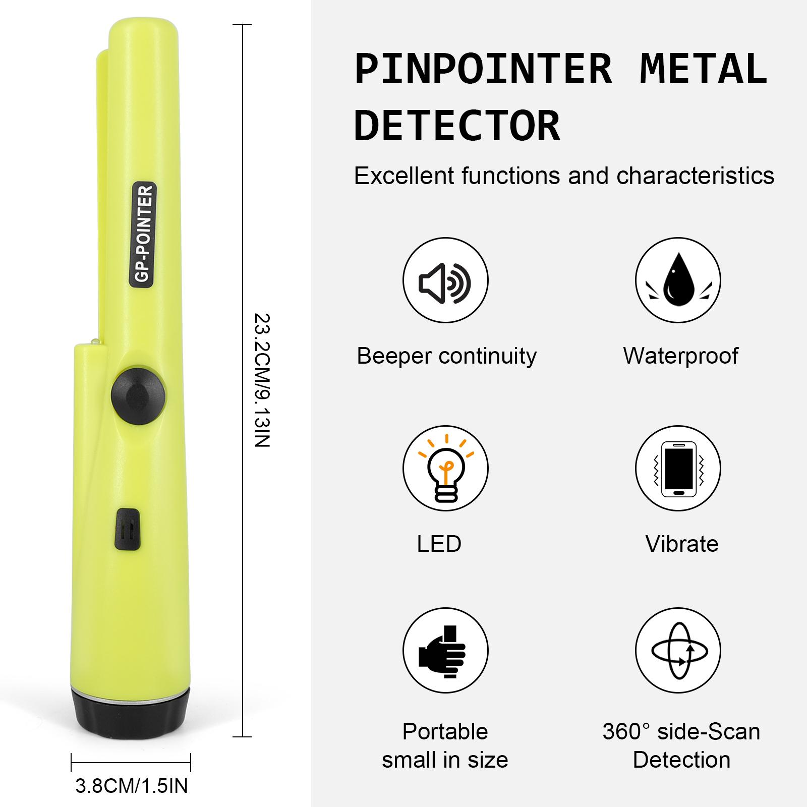 Handheld GP-Pointer Metal Detector Waterproof Metal Detector For Silver Coin Gold Finder Locating High Sensitivity Portable arancione