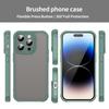 For iPhone 14 Pro Case Drop Proof Airbags Frosted Translucent PC + TPU Phone Back Cover