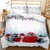 Christmas Duvet Cover Set Christmas Gift Bunny Candle Christmas Theme Bedding Set Double Queen King Size Polyester Quilt Cover