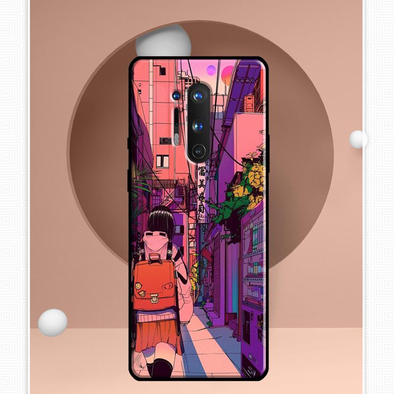 Japanese Style Anime Case For OnePlus Ace 11 9 10 Pro 9RT 10T 8T Cover For OnePlus Nord CE 2 Lite 2T N10 N20