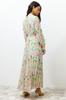 Women's Hijab Dress New Season Fashion Multi-Colored Floral Belt Detailed Lined Pleated Chiffon Woven Dress