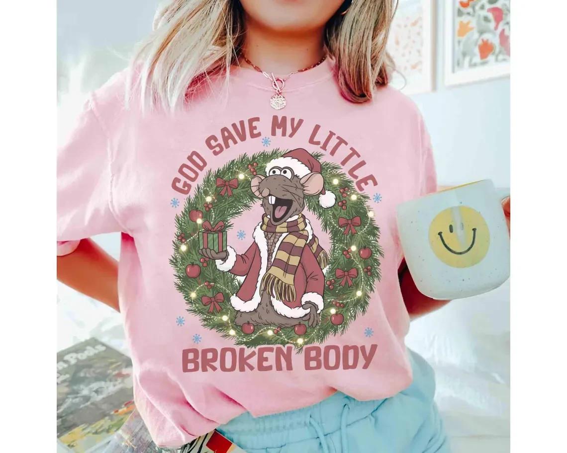 Retro God Save My Little Broken Body Shirt Rizzo the Rat Muppet Tee Size S-4XL S