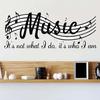 Odnímatelná hudba není hudební poznámky Umělecká výzdoba pokoje Vinyl DIY samolepka na zeď
