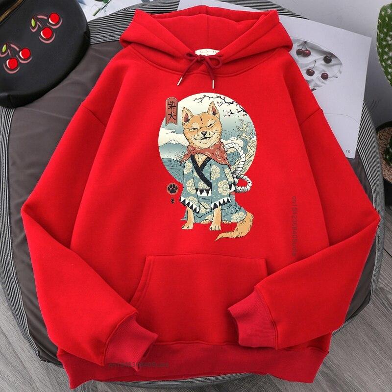 Толстовка с мультяшным принтом Шиба-ину унисекс — фото 4