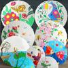 Vintage Blank Paper Umbrella DIY Chinese Umbrella Wood Drawing Umbrella  Wedding Party Favors