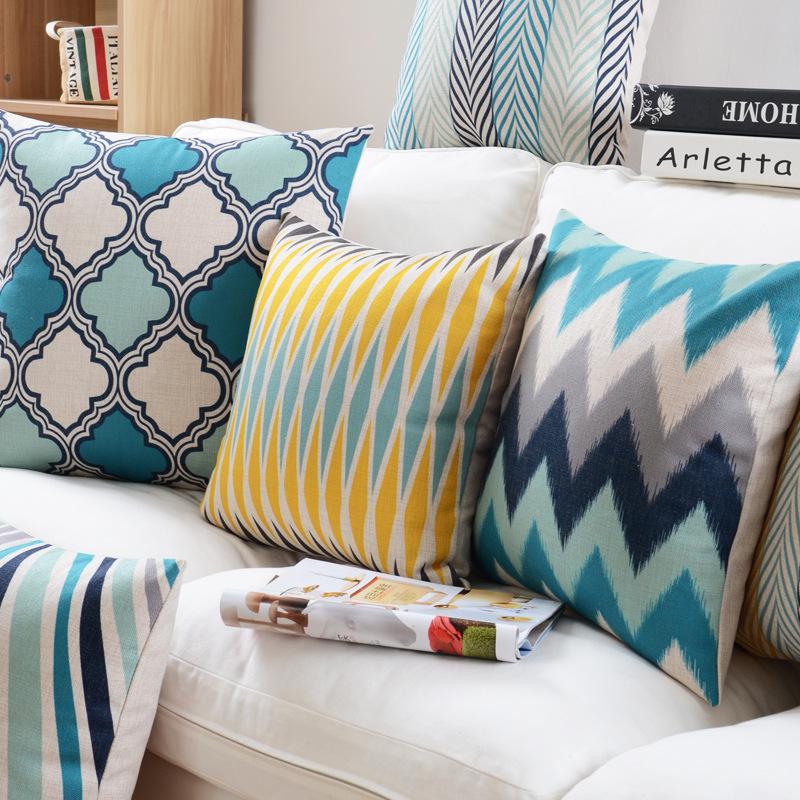 New Nordic Pillow Cover Cushion Cover Linen Cushion Sofa Pillow Cover Car Backrest Pillowcase Sofa Pillow