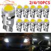 2/4/10X Car T10 COB Led W5W 194 168 Interior Reading Lamp Clearance Fog Light Ultra Bright 12V Auto Turn Signal Trunk Bulb White