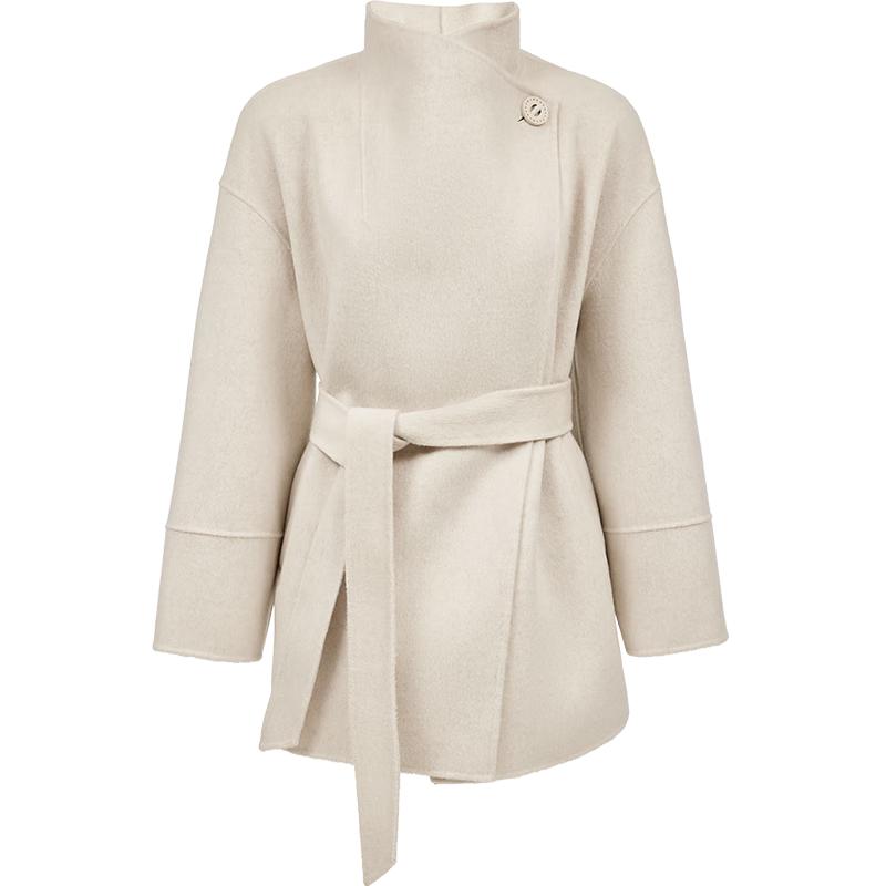

ONLY Women s 100% Lambswool Double-faced Lapel Coat XS