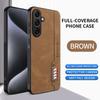 Stitching Color Retro Matte Leather Case For Samsung Galaxy A56 A36 A16 A06 A55 A35 Full Cover Camera Protector Anti Slide Shell
