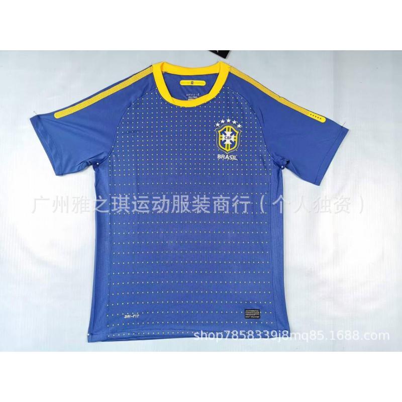 Brazil Retro Football Jerseys Short Sleeve Men Women Sports Training
