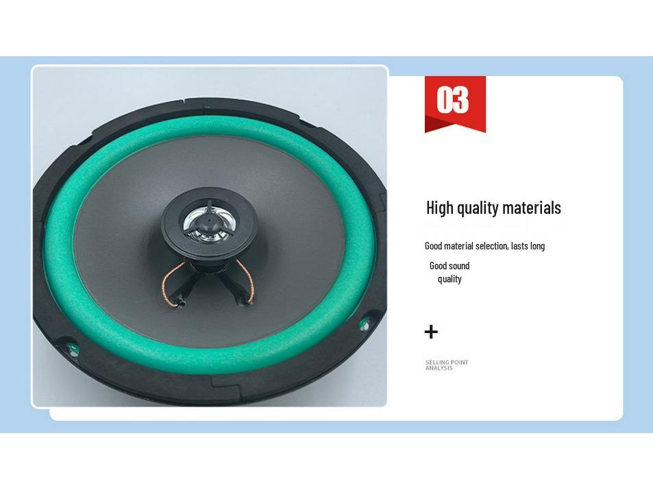 6.5" Coaxial Car Audio Full-Range Subwoofer Speaker