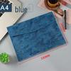 Waterproof A4 Leather Document Bag with Snap Button - Business Office Storage Folder with Custom Logo
