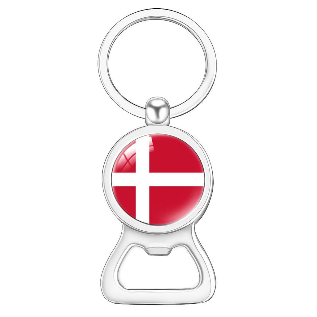 Flag Flag Bottle Opener Keychain International Sports Events Beer Bottle Opener Metal Keychain Backpack Decor Party-Celebration
