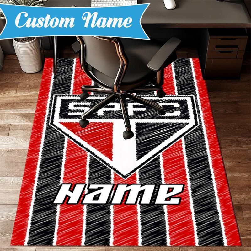 Custom Name SPFC Team Spirit Rug Game Carpet, Floor Mat for Bedroom Living Room Entryway Rug, Home Decor Idea Gift for Christmas birthday
