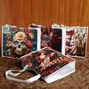 Skull Gothic Underarm Bag, PU Leather, Retro, Printed, Large Capacity, Casual, Commuter, Shoulder Bag, Women's Bag, Stocking Stuffers