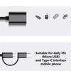 Double  Interfaces OTG Cable Portable OTG Adapter with Aluminum Housing Data Transfer Cable 150mm Length for Phones Tablets 