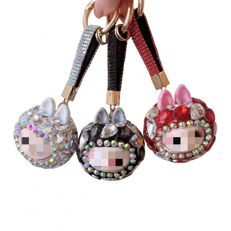 2025 Diamond Cartoon Keychain - Women's Creative Bag Charm & Car Key Accessory