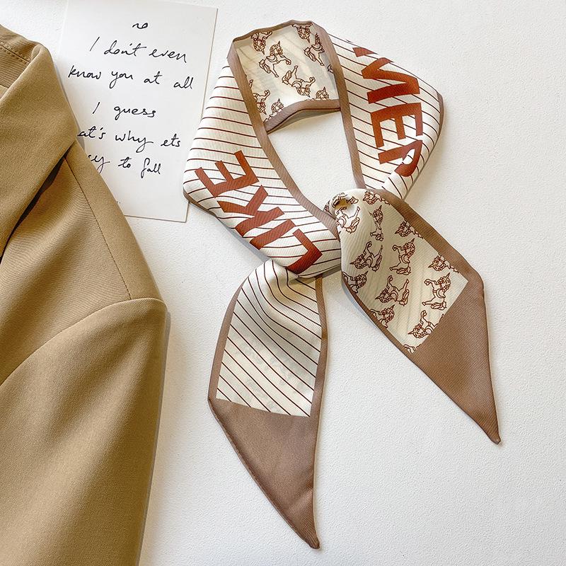 Hochwertiges Haarband aus koreanischer Seide in Khaki-Nude – professionelles Accessoire für Frühling/Herbst