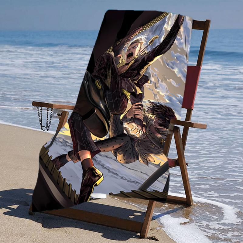 Proof Beach Towel with a JoJo's Bizarre Adventure3 Pattern - Soft,absorbent,quick-drying,machine Washable - Perfect for Swimming,camping,bathing