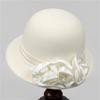 Fisherman Hat Women Winter Basin Solid Color Faux Pearls Floral Decoration Bucket Hat Outdoor Activities Travel Daily Wear