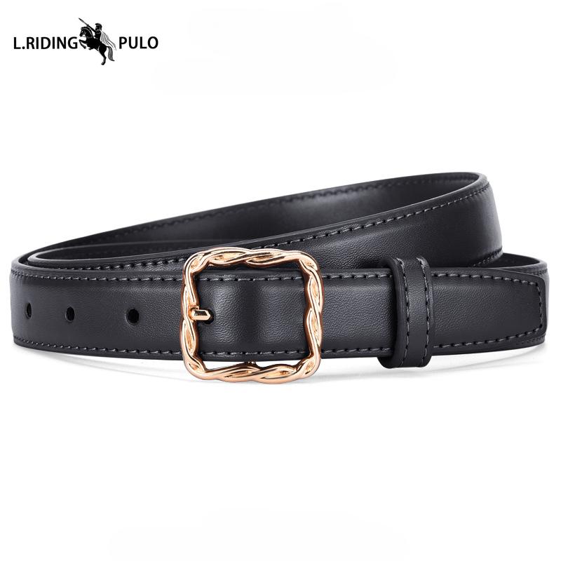 

Женский кожаный ремень с серебряной пряжкой, универсальный джинсовый тонкий ремень, женский высококлассный пояс-корсет, коричневый универсальный декоративный ремень 100cm