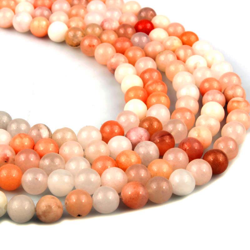 Natural Pink Aventurine Loose Beads for DIY Jewelry, Bracelet Making, Aventurine Stone Round Beads.