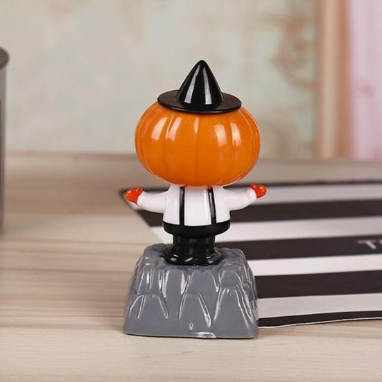 Halloween Solar Car Cartoon Swaying Car Dashboard Decor Funny Solar Swing