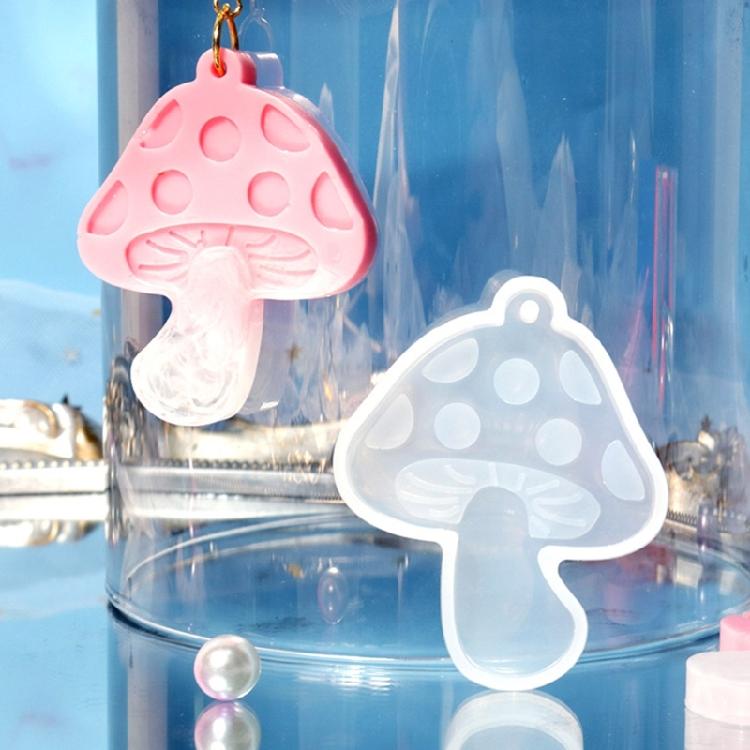 Mushroom Charm Silicone Mold Handmade Keychain Jewellery Making Pendant Tool DIY