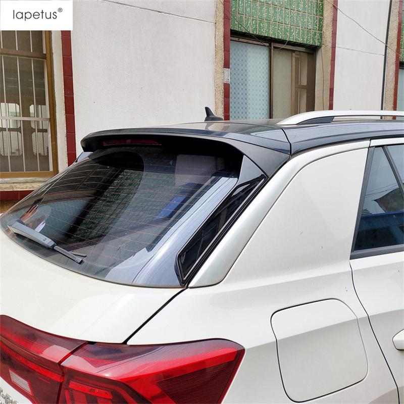 Heckfenster Spoiler Panel Sequ Dekoration Abdeckung Zierleiste Für Volkswagen T-Roc T Roc 2018 - 2024 ABS Schwarz Zubehör Außen